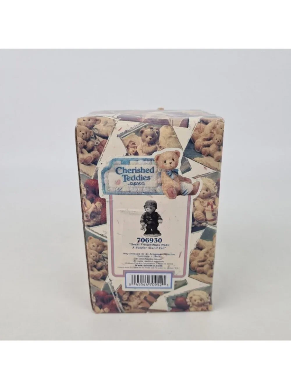 Cherished Teddies Great Friendship Make A Soldier 706930 Porcelain Figurine